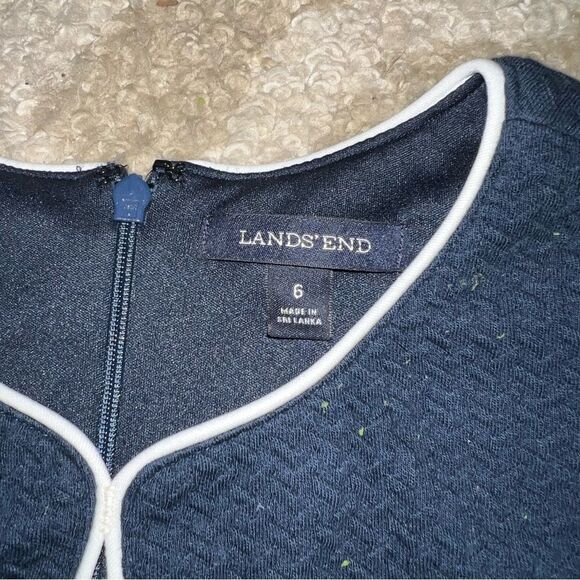 Lands End size 6 navySleeveless Dress - Picture 3 of 7